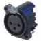 Neutrik NC3FAAV1 панельный разъем XLR female, вертикальная установка на ПП