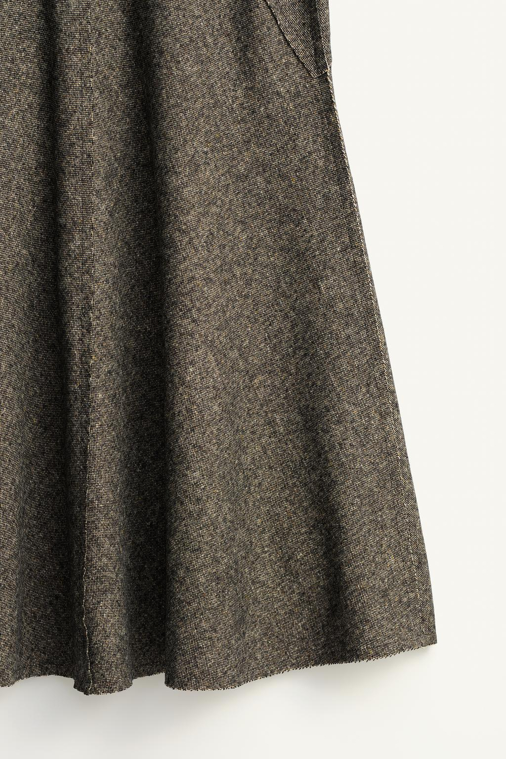 ZARA ДЛИННАЯ ЮБКА-КЛЕШ — LIMITED EDITION, СЕРЫЙ/КОРИЧНЕВЫЙ