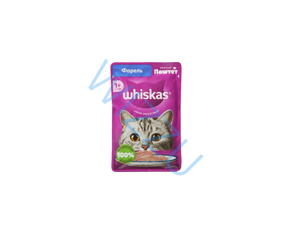 Корм для кошек влажный Вискас паштет с доб/форели 75г