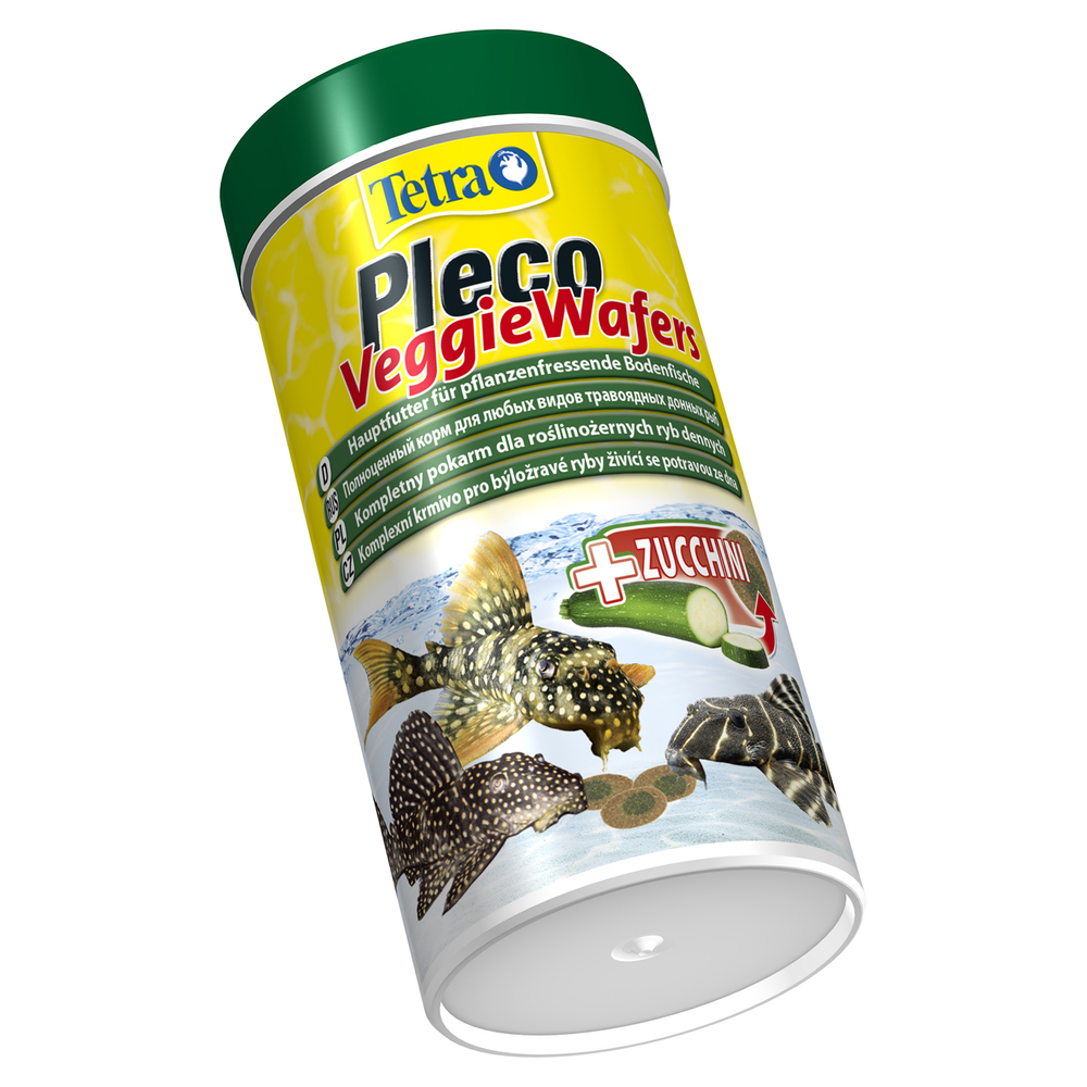 TetraPleco Veggie Wafers корм-пластинки с добавлением цуккини для донных рыб 250 мл