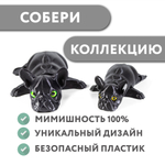 Французский бульдог лежачий, 3D игрушка-антистресс, 15 см., чёрный