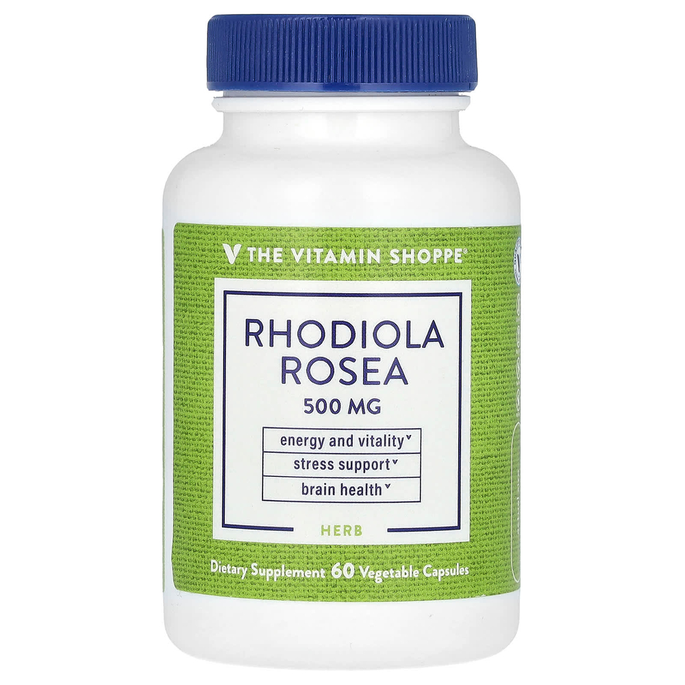 The Vitamin Shoppe, родиола розовая, 500 мг, 60 вегетарианских капсул