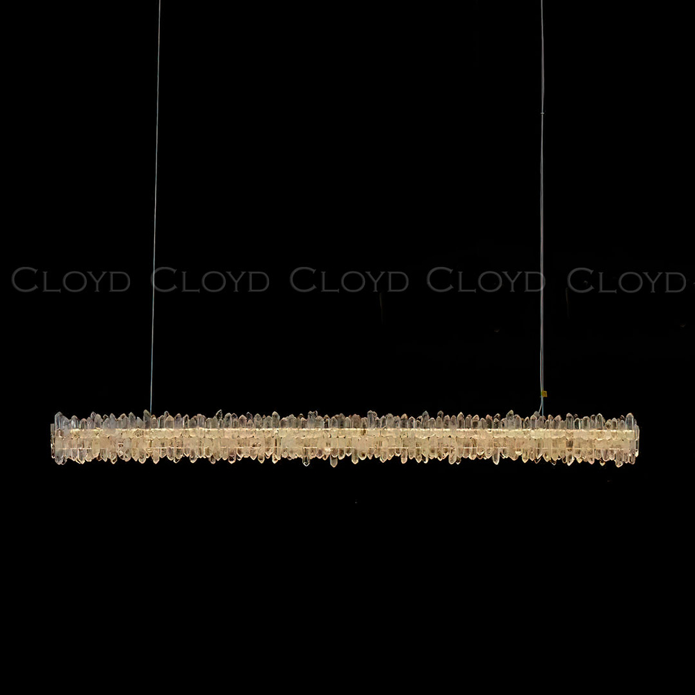 Подвесной светильник Cloyd ATOLL P1 / шир. 100 см - кварц - латунь (арт.12557)