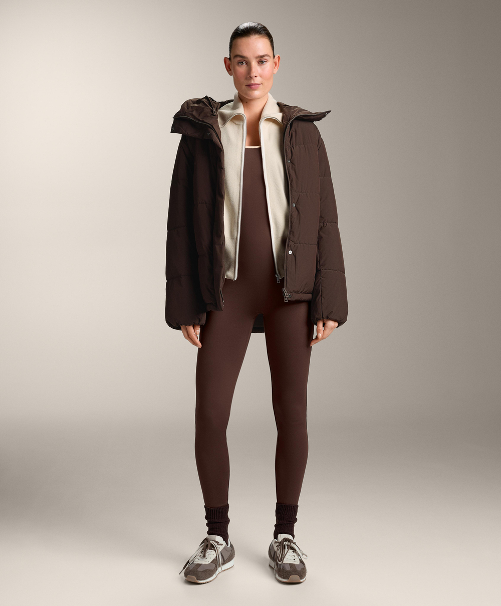 Oysho Длинный комбинезон Comfortlux Piping, коричневый