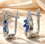 Ювелирные серьги из серебра 925 пробы