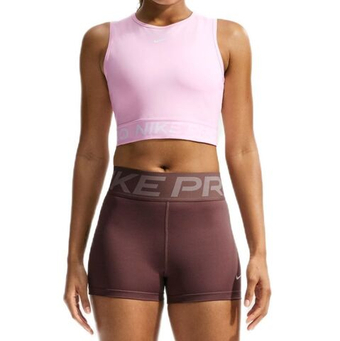 Женский топ теннисный Nike Pro Dri-Fit Cropped Tank - pink foam/white