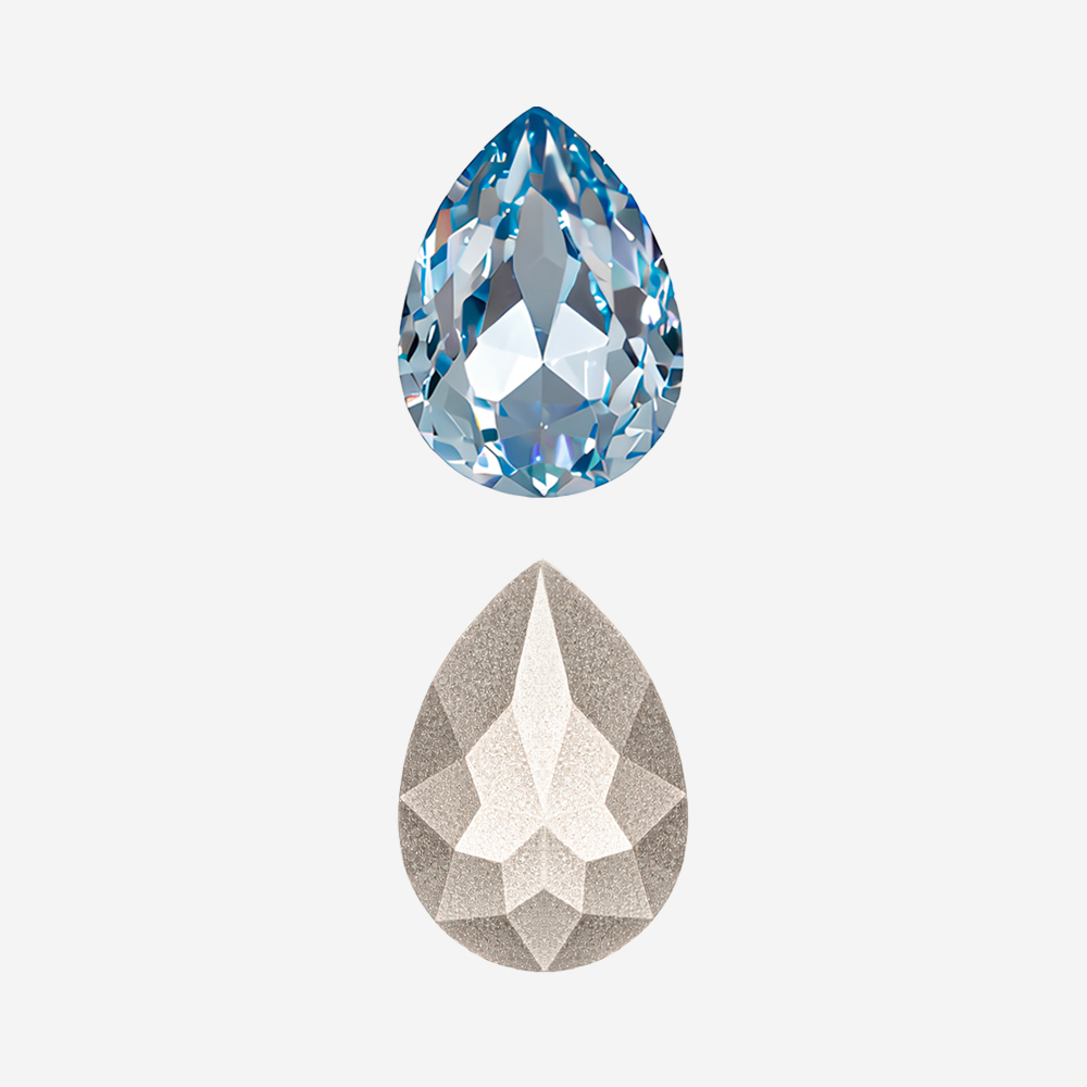 Кристалл Капля (Drop), оттенок "Светлый Сапфир"/"Light Sapphire", 10*7мм