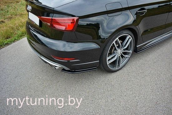 Сплиттеры бампера заднего боковые для AUDI A3 8V S-Line / S3 8V Sedan рестайлинг (17-...)