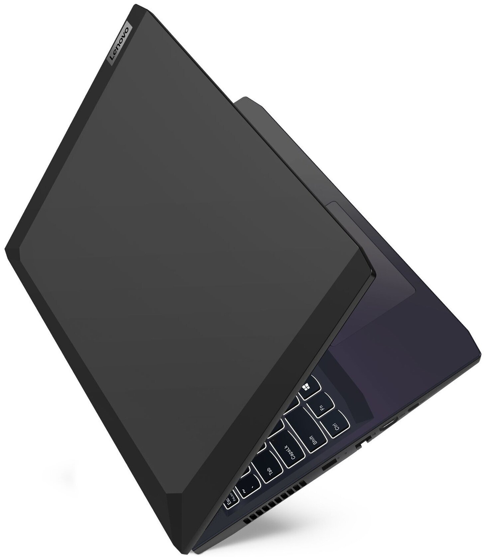 Ноутбук Lenovo ideapad Gaming 3-15ACH6. Производитель CPU: AMD, Линейка CPU: Ryzen 5, CPU: Ryzen 5 5600H, RAM: 8Gb, SSD: 512Gb, GPU: Nvidia RTX3060 6Gb, Диагональ: 15.6", Разрешение: 1920*1080, Тип экрана: IPS 120hz, OS: DOS, BackLight: RGB, Цвет: чёрный