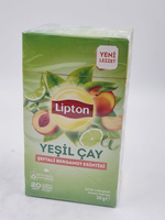 Lipton Чай зеленый, Персик и Бергамот, 20 пакетиков, 30 г (Турция)