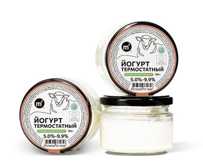 Йогурт овечий 5,0-9,9% термостатный, органический "Ферма М2", 150 г