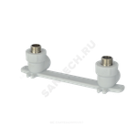 Планка монтажная PP-R белая Дн 20х1/2" НР под смеситель с водорозетками VALFEX 10123020