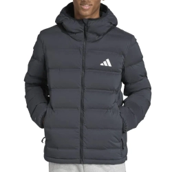Мужская теннисная куртка Adidas Helionic Stretch Hooded Down - black