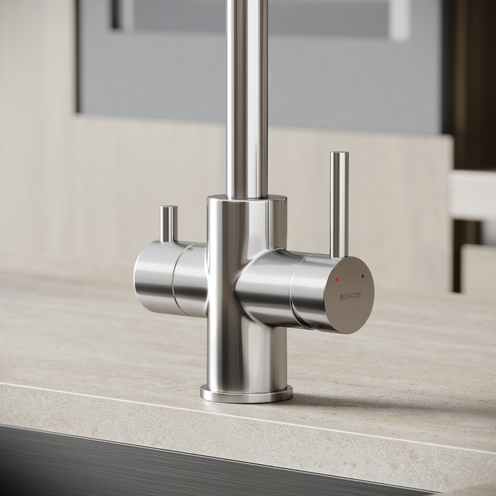 Смеситель для кухни Sancos Vela с краном для фильтра, брашированный никель, SC4013BN, арт. SC4013BN