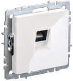 BRITE Розетка компьютерная RJ45 кат.5E РК10-БрБ белый IEK