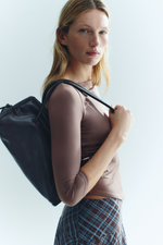 Топ из джерси с вырезом-лодочкой - H&M