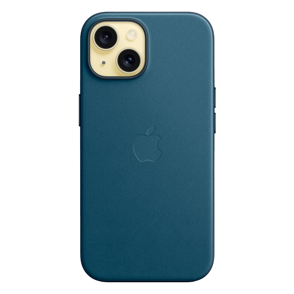 Тканевый чехол с поддержкой MagSafe Apple FineWoven Case для iPhone 15, Pacific Blue (Тихоокеанский синий)