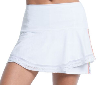 Теннисная юбка Lucky in Love Liberty In Love Long In Love Stripe Skirt - white