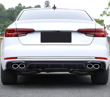 Карбоновые диффузор заднего бампера для AUDI A4 S4 B9 2018 - 2019 Ауди аэродинамический обвес