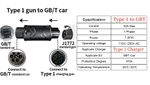 Адаптер переходник Teschev на кабель зарядный Type 1 to GBT