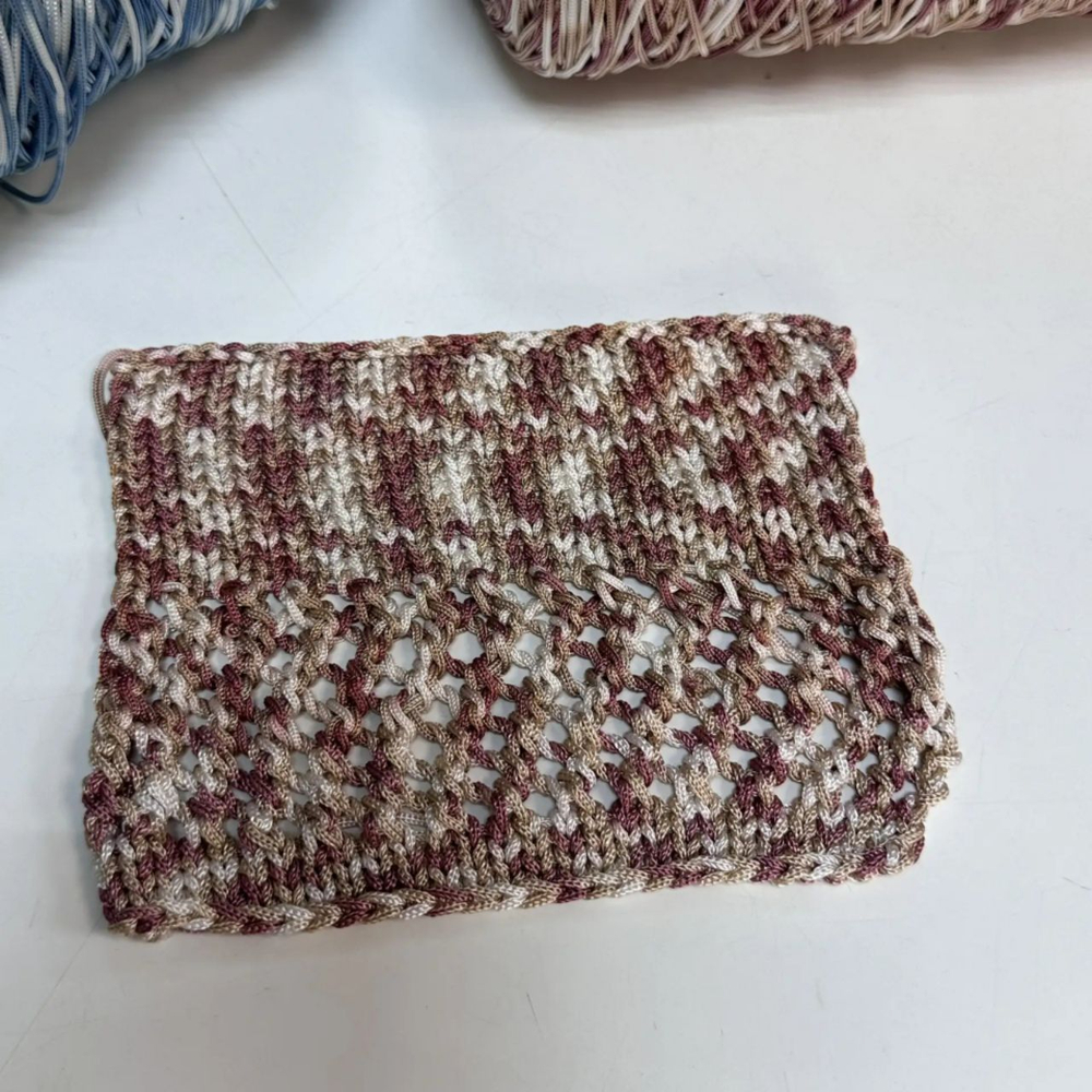 3478K - Missoni; 100% вискоза; 300м/100гр; col. 387, цвет: белый, светло-коричневый, охра; S506