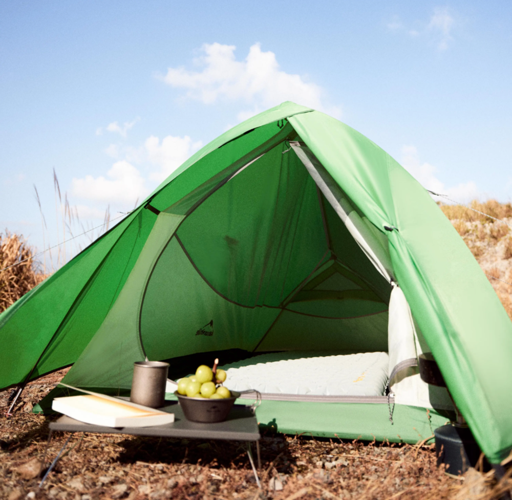 Палатка Naturehike Cloud Up Base 2-местная, алюминиевый каркас, зеленая-белая , артикул CNK2450WS032-2BGR