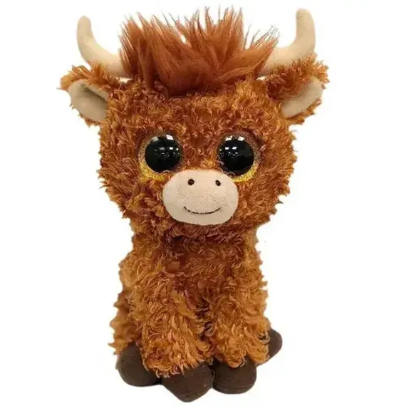Yumşaq oyuncaq \ Мягкая игрушка \ Soft toys TY ALFIE - highland cow brown 15 sm
