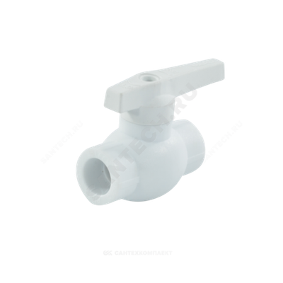 Кран шаровой PP-R белый Дн 40 внутренняя пайка VALFEX 10144040