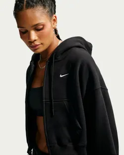 Толстовка женская NIKE W NK STDO FLC MW OS CRP FZ HDY