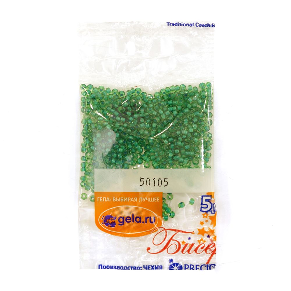 Бисер Preciosa 10/0, 50 г (10 шт по 5 г), цв.50105 Бисер Preciosa 10/0, 50 г (10 шт по 5 г), цв.50105