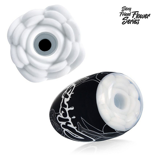 Белый нереалистичный мастурбатор 15см в форме бутона цветка Bior Toys Sexy Friend Flower Chloris SF-70280