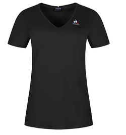 Женская футболка Le Coq Sportif ESS Tee SS Col V No.1 W - black