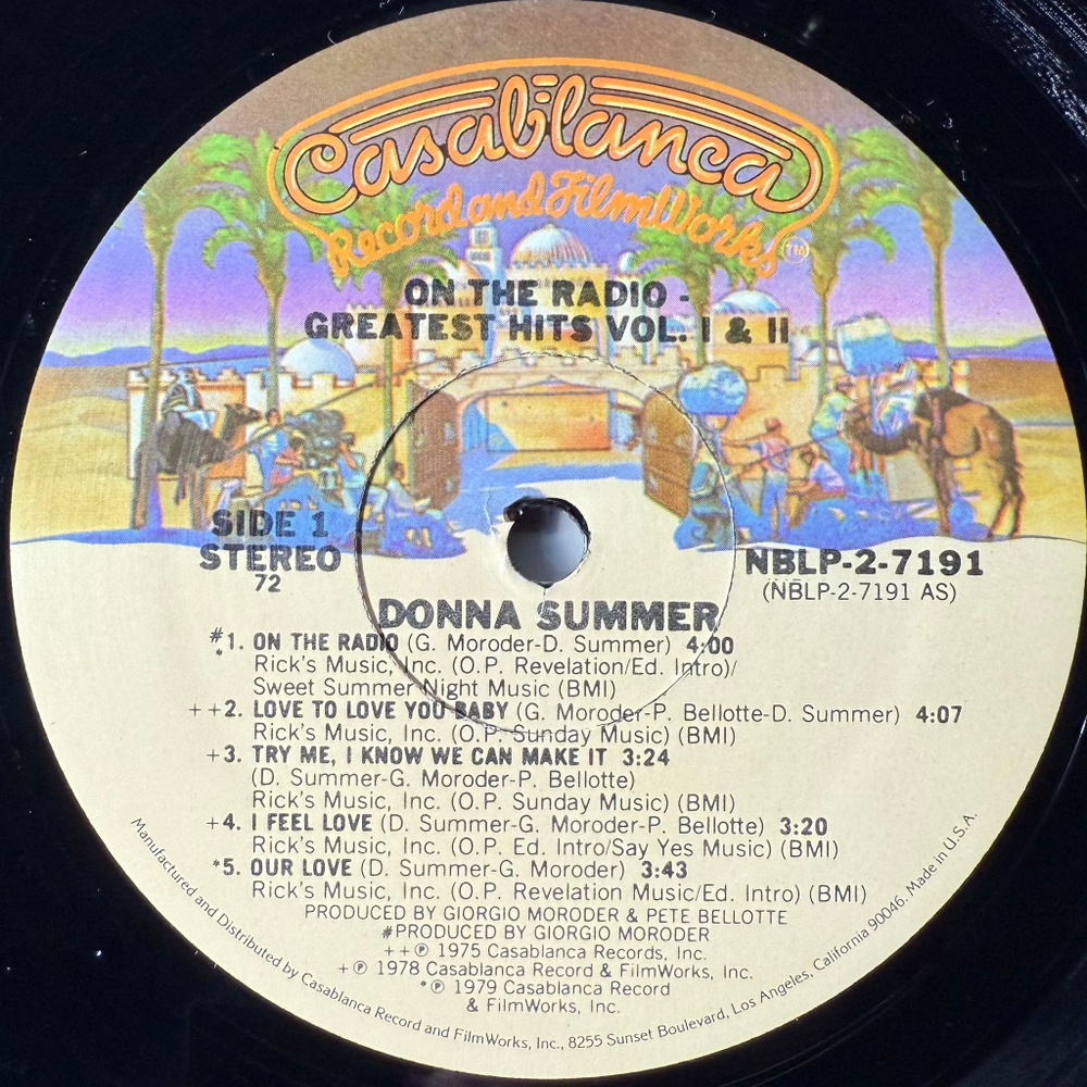 Donna Summer ‎– On The Radio - Greatest Hits Volumes I & II 2LP (США 1979г.)