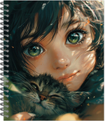 Тетрадь общая  "Anime cats", 96 л., гребень