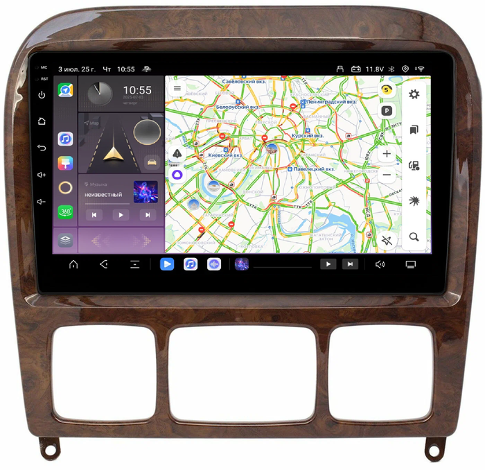Магнитола для Mercedes-Benz S (W220) 1998-2005 - Kuberg QLed, Android 13, Быстрейшая, CarPlay, SIM-слот