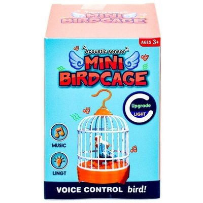 Игрушка на бат. Птица в клетке, коробка 6
