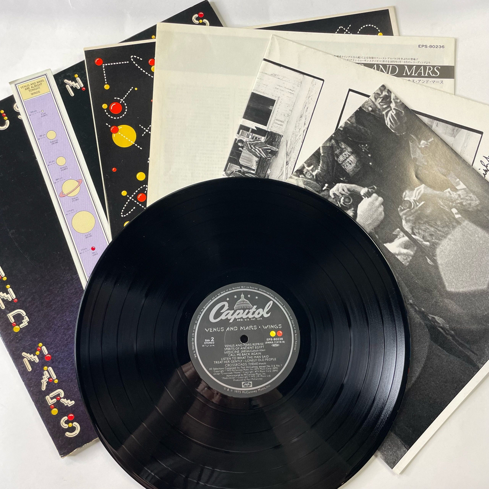 Винтажная виниловая пластинка LP Paul McCartney Wings Venus And Mars (Япония 1975) (Без Оби)