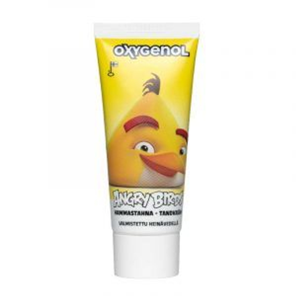 OXYGENOL Детская зубная паста ANGRY BIRDS от 6 лет, с фтором и ксилитом, арбуз 50 мл (1 шт.) (Из Финляндии)
