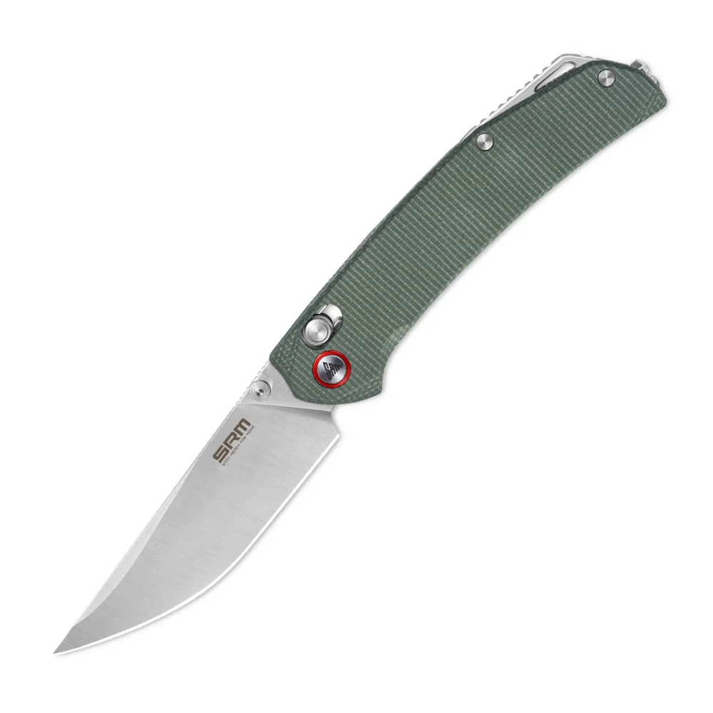Нож складной SRM 411L-MG Asika Satin (14C28N, Green Micarta)