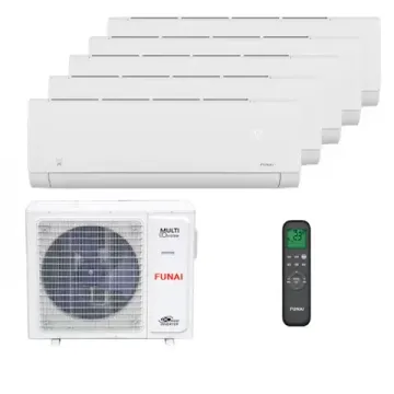 Мультисплит система на 5 комнат Funai RAM-I-SG25HP.W02/S x 5 / RAM-I-5OK120HP.01/U