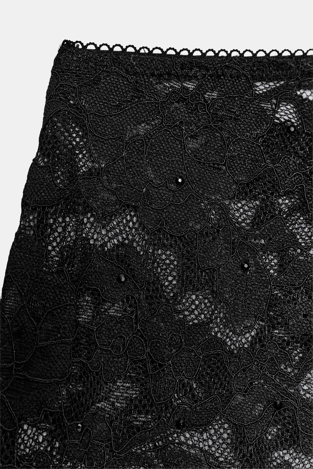 ZARA КРУЖЕВНЫЕ ЛЕГИНСЫ, ЧЕРНЫЙ