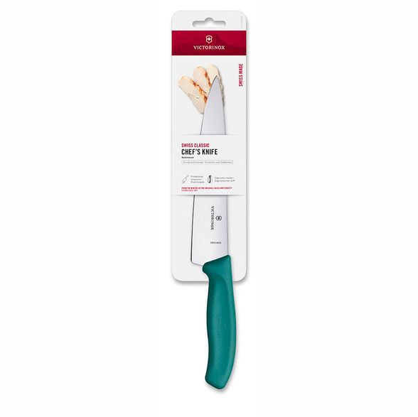 Цена наНож разделочный Victorinox Swiss Classic 19 см, нержавеющая сталь, рукоять пластик, зеленый