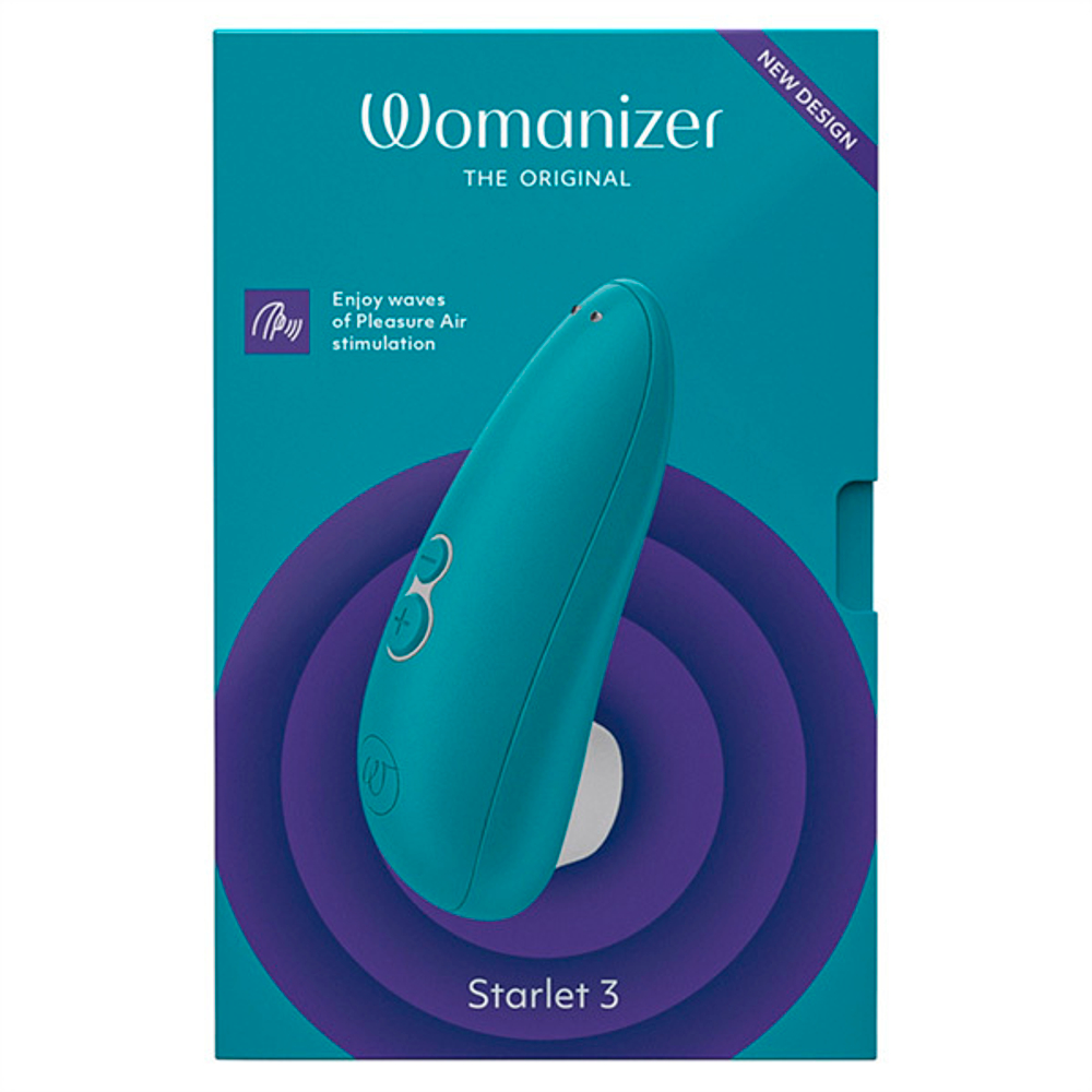 Бирюзовый бесконтактный клиторальный стимулятор 11,7см Womanizer Starlet 3 Turquoise WZ231SG8
