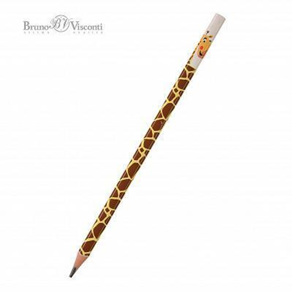 Карандаш ч/г НВ пластиковый корпус "ArtGraphix Fun.Жираф" (Bruno Visconti)