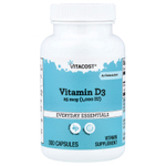 Vitacost, витамин D3, 25 мкг (1000 МЕ), 300 капсул