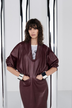 ZARA X BAISI GUADAGNINO ГЕОМЕТРИЧЕСКИЙ ШИРОКИЙ МЕТАЛЛИЧЕСКИЙ БРАСЛЕТ, СЕРЕБРЯНЫЙ