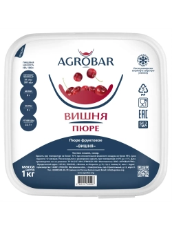 Пюре замороженное Вишня "Agrobar" 1 кг (Россия)