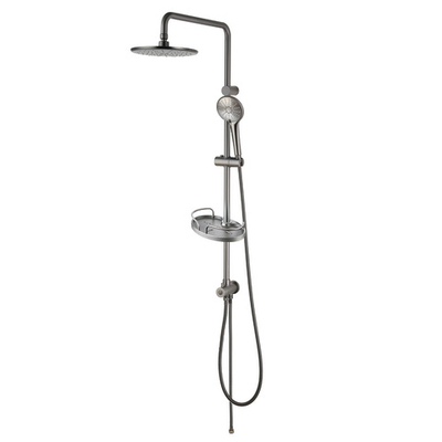 Душевой гарнитур Lemark LM3788GM с фиксированной высотой штанги и верхней душевой лейкой "Тропический дождь"