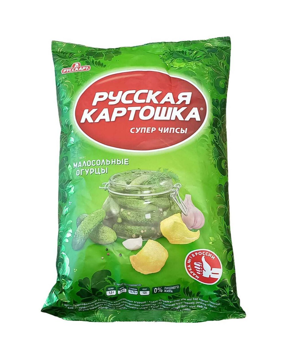 Чипсы Русская Картошка со вкусом Малосоленые Огурцы 105г