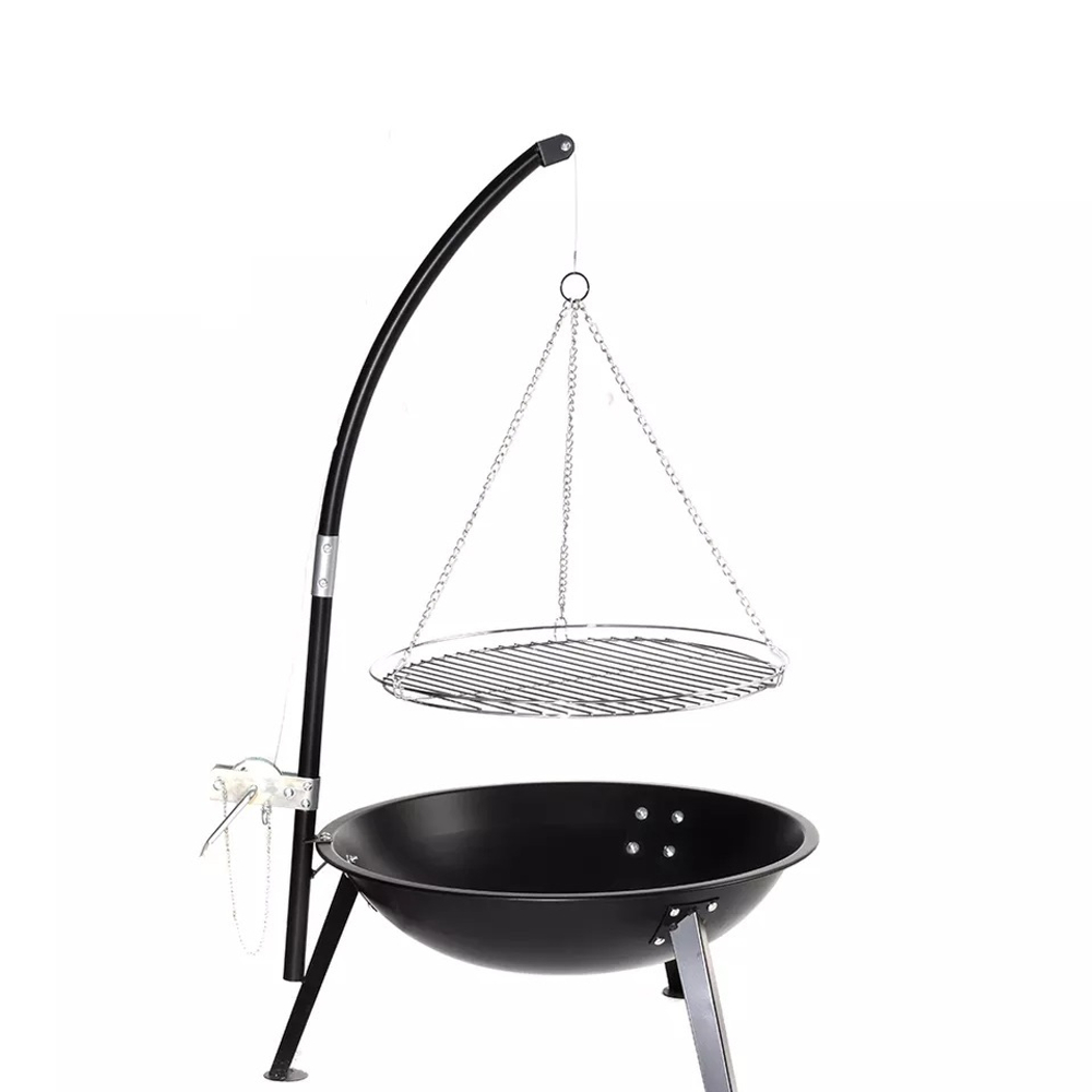 Угольный гриль барбекю со штативом German BBQ Tripod Регулируемая высота приготовления
